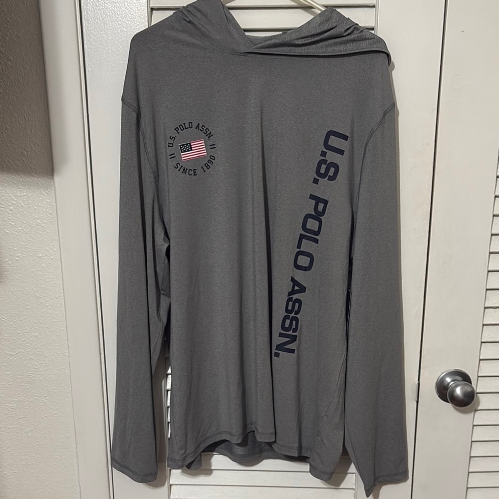 U.S. Polo Assn. Charcoal Long Sleeve Hoodie
